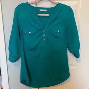 Teal Button-Up